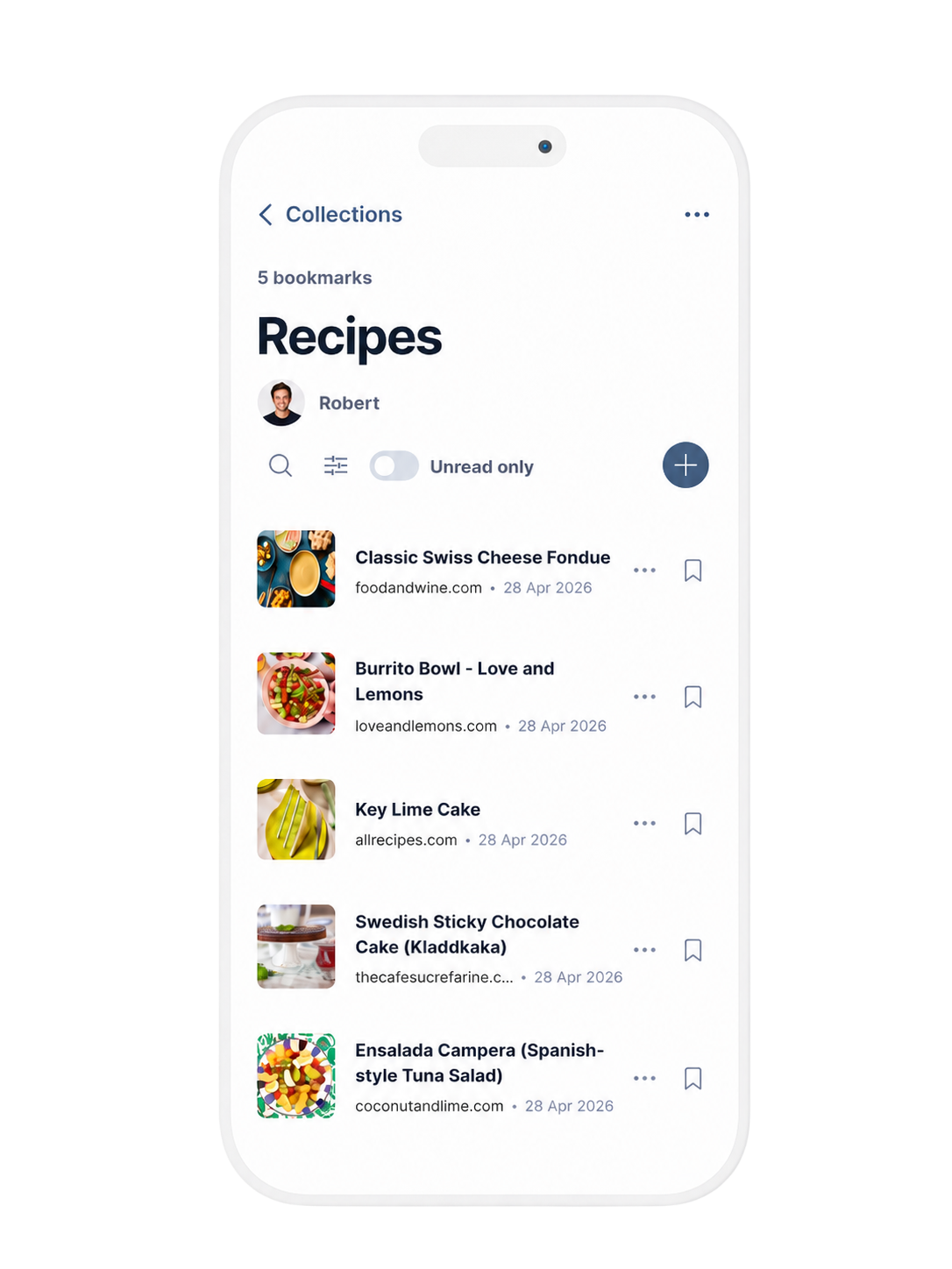 Leyendo app preview on a mobile device